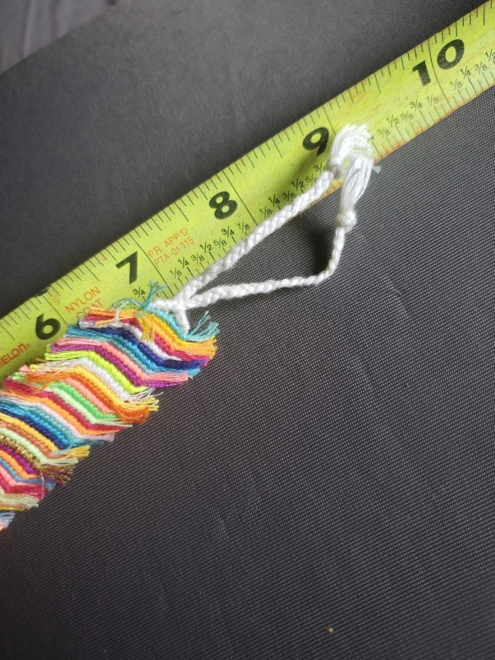 Colorful Rag Rug Friendship Bracelet - White Closure - Picture 4 of 4